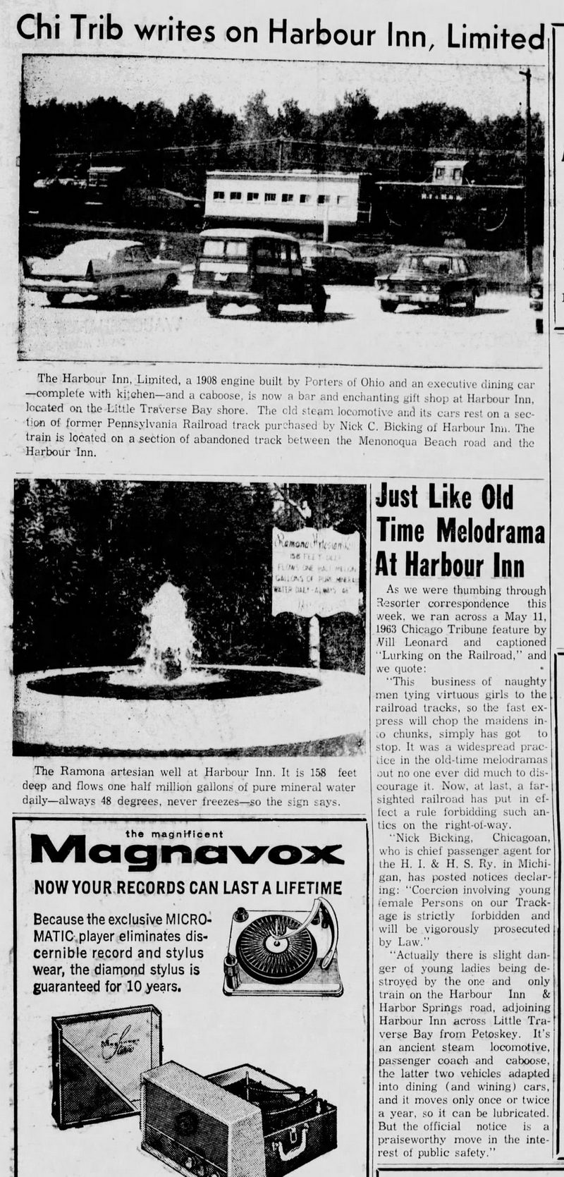 Harbour Inn (Harbor Inn, Ramona Park Hotel) - Jul 15 1963 Article (newer photo)